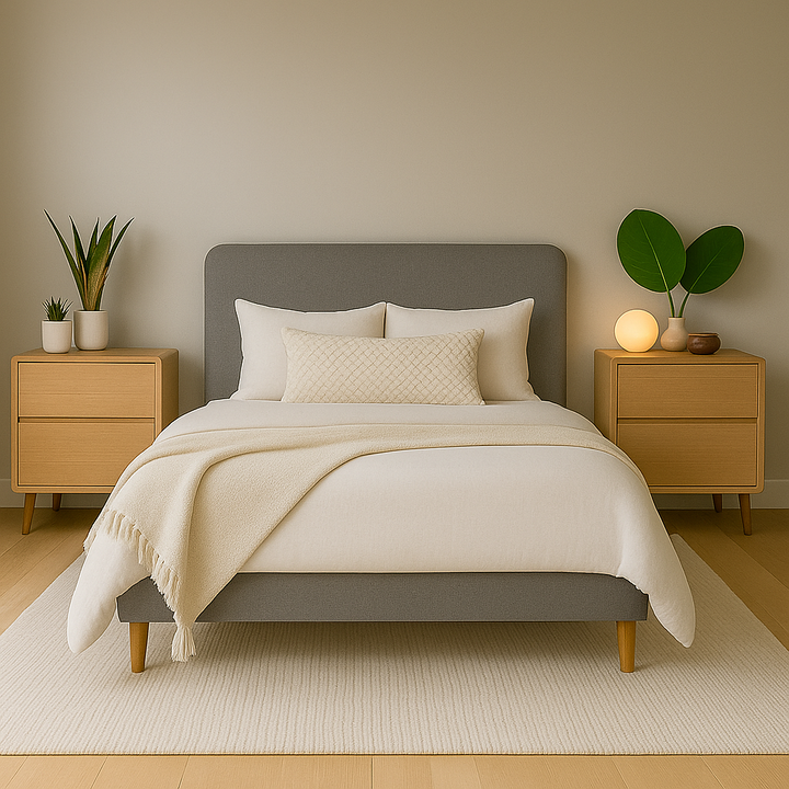 Campo Fabric Divan Bed Frame (Water Repellent) + Somnuz® 8 inch Memory Foam Mattress Bed Set