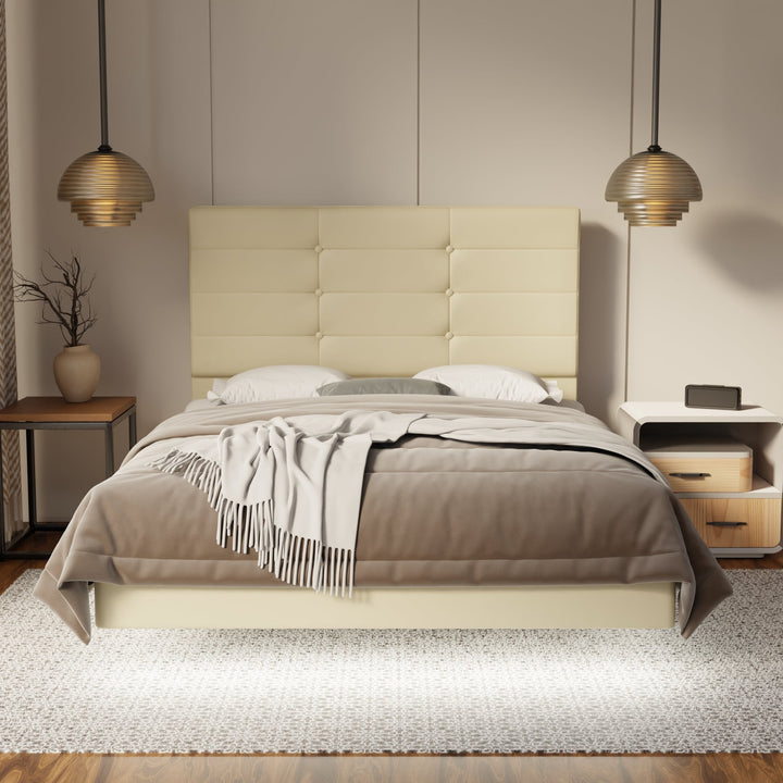 Kaelen Genuine Leather Floating Bed Frame (With LED) By Esteller