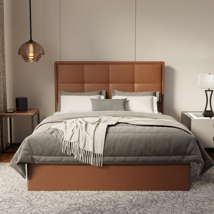 Solvane Faux Leather Drawer Bed Frame (Pet Friendly) by Somnuz