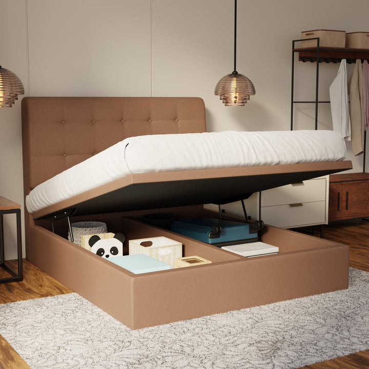 Endora Fabric Storage Bed Frame (Water Repellent & Pet Friendly) by Somnuz