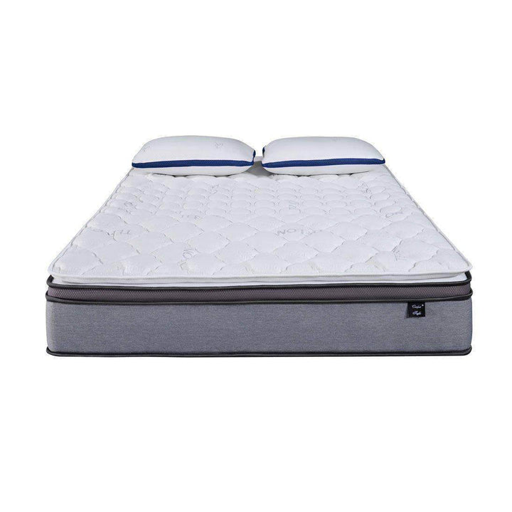 Somnuz® Comfort Night 12 Inch Water Repellent Teflon Fabric Latex Individual Pocketed Spring Mattress