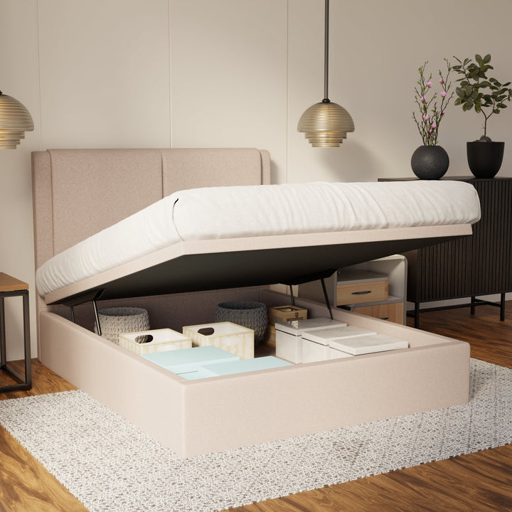 Vance Fabric Storage Bed Frame (Water Repellent & Pet Friendly) By Esteller