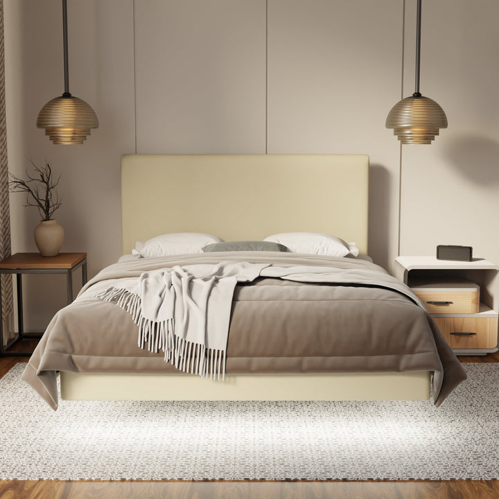 Kira Genuine Leather Floating Bed Frame (With LED) By Esteller