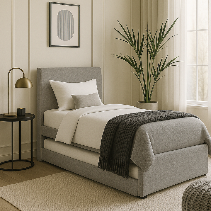 Zander Fabric 3 in 1 Pull Out Bed + Somnuz® Prodigy Spring Mattress Bed Set