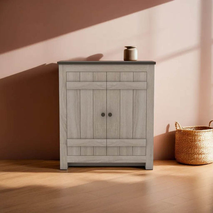 Dutton 2 Door Rustic Shoe Cabinet