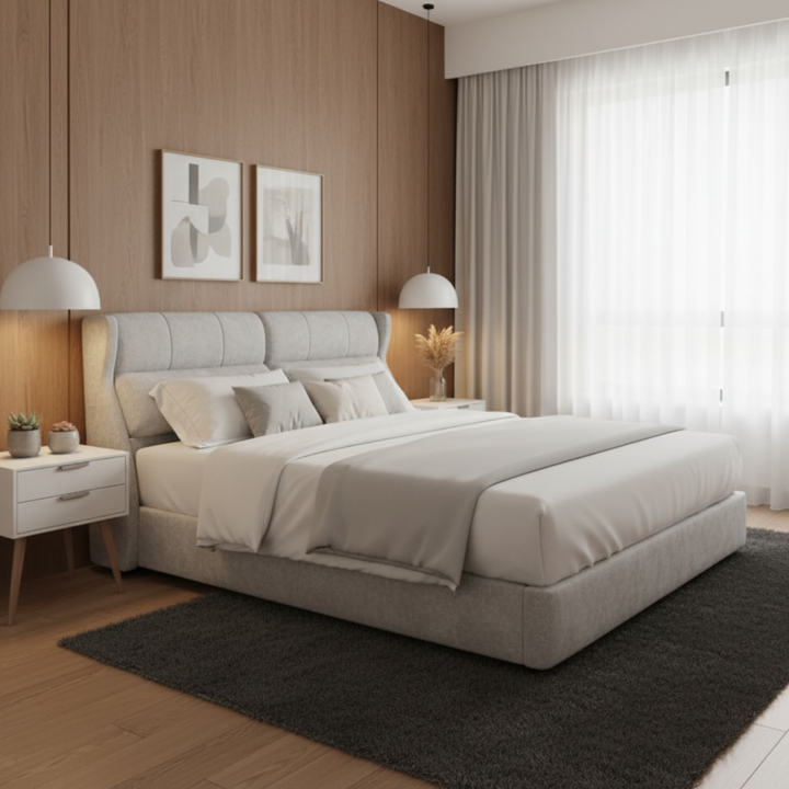 Klyne Fabric Bed Frame by Esteller (Pet Friendly & Easy Clean)